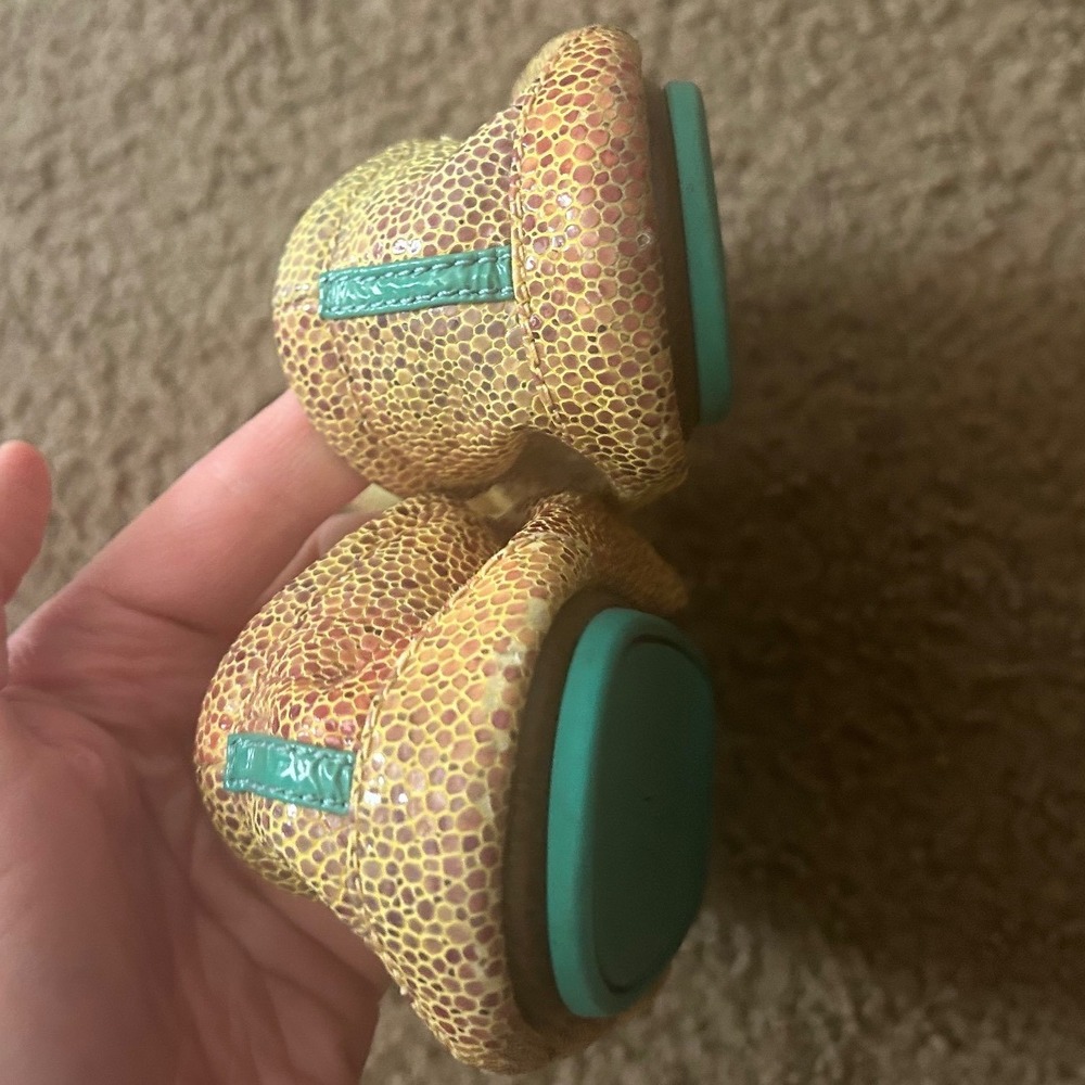 Tieks Toscani rare Womens 7 Pebbled Leather Foldable Ballet Flats - Picture 6 of 13